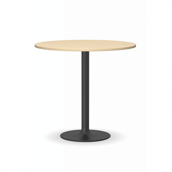 Konferenční stůl kruhový průměr  800x 725, bříza, podnož černá, FILIP