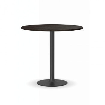 Konferenční stůl kruhový průměr  800x 725, wenge, podnož černá, FILIP