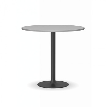Konferenční stůl kruhový průměr  800x 725, šedá, podnož černá, FILIP
