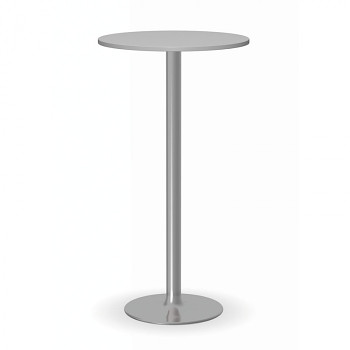 Konferenční stůl kruhový průměr  600x1100, šedá, podnož chrom, OLYMPO