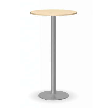Konferenční stůl kruhový průměr  600x1100, bříza, podnož šedá, OLYMPO
