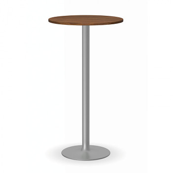 Konferenční stůl kruhový průměr  600x1100, ořech, podnož šedá, OLYMPO