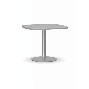 Konferenční stůl  660x 660x 500, šedá, podnož chrom, ZEUS