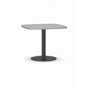 Konferenční stůl  660x 660x 500, šedá, podnož černá, ZEUS
