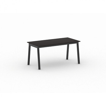 Jednací stůl 1600x 800x 750, wenge, podnož černá, BASIC
