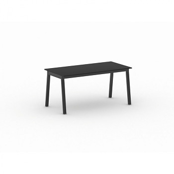Jednací stůl 1600x 800x 750, antracit, podnož, černá, BASIC