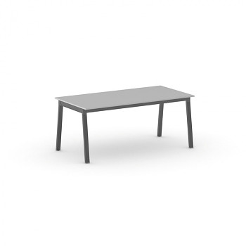 Jednací stůl 1800x 900x 750, šedá, podnož černá, BASIC