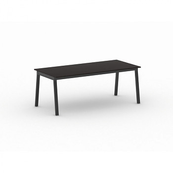 Jednací stůl 2000x 900x 750, wenge, podnož černá, BASIC
