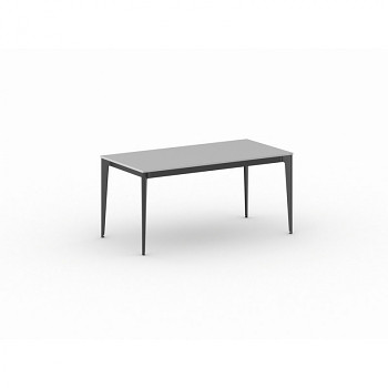 Jednací stůl 1600x 800x 750, šedá, podnož černá, ACTION