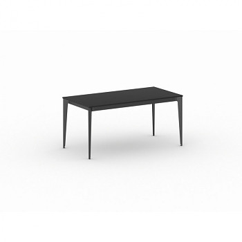 Jednací stůl 1600x 800x 750, antracit, podnož černá, ACTION