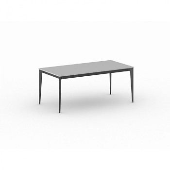 Jednací stůl 1800x 900x 750, šedá, podnož černá, ACTION