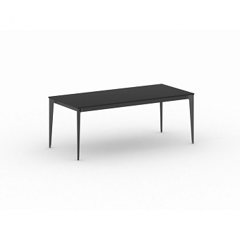Jednací stůl 2000x 900x 750, antracit, podnož černá, ACTION