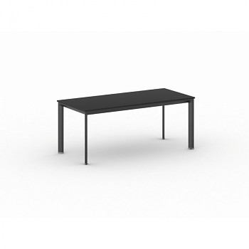 Jednací stůl 1800x 800x 740, antracit, podnož černá, INVITATION