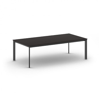 Jednací stůl 2400x1200x 740, wenge, podnož černá, INVITATION