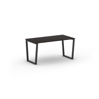 Jednací stůl 1600x 800x 750, wenge, podnož černá, IMPRESS