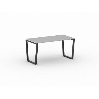 Jednací stůl 1600x 800x 750, šedá, podnož černá, IMPRESS