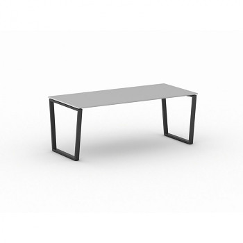 Jednací stůl 2000x 900x 750, šedá, podnož černá, IMPRESS