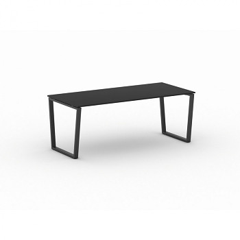 Jednací stůl 2000x 900x 750, antracit, podnož černá, IMPRESS