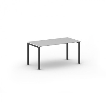 Jednací stůl 1600x 800x 750, šedá, podnož černá, SQUARE