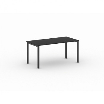Jednací stůl 1600x 800x 750, antracit, podnož černá, SQUARE