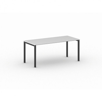 Jednací stůl 1800x 800x 750, bílá, podnož černá, SQUARE