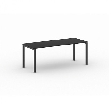 Jednací stůl 2000x 800x 750, antracit, podnož černá, SQUARE
