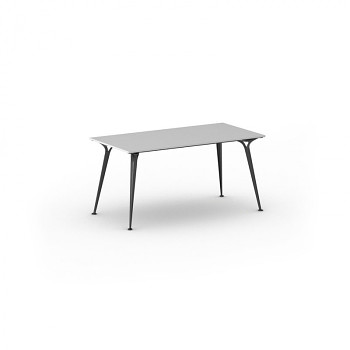 Jednací stůl 1600x 800x 750, šedá, podnož černá, ALFA