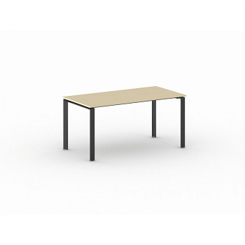 Jednací stůl 1600x 800x 750, bříza, podnož černá, INFINITY