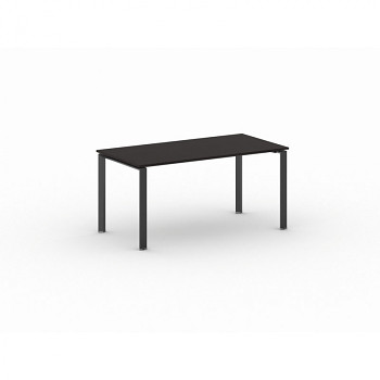 Jednací stůl 1600x 800x 750, wenge, podnož černá, INFINITY
