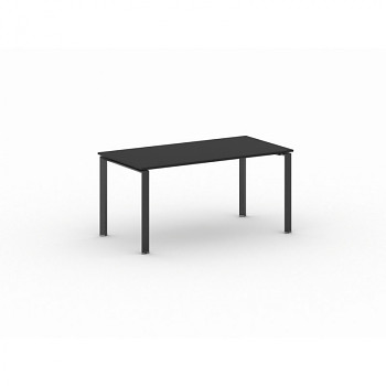 Jednací stůl 1600x 800x 750, antracit, podnož černá, INFINITY
