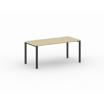 Jednací stůl 1800x 900x 750, bříza, podnož černá, INFINITY