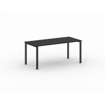 Jednací stůl 1800x 900x 750, antracit, podnož černá, INFINITY