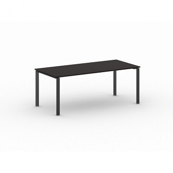 Jednací stůl 2000x 900x 750, wenge, podnož černá, INFINITY