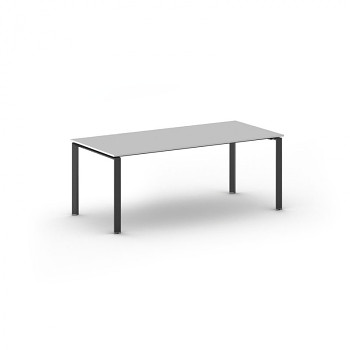 Jednací stůl 2000x 900x 750, šedá, podnož černá, INFINITY
