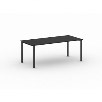 Jednací stůl 2000x 900x 750, antracit, podnož černá, INFINITY