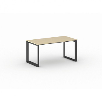 Jednací stůl 1600x 800x 750, bříza, podnož černá, INSPIRE