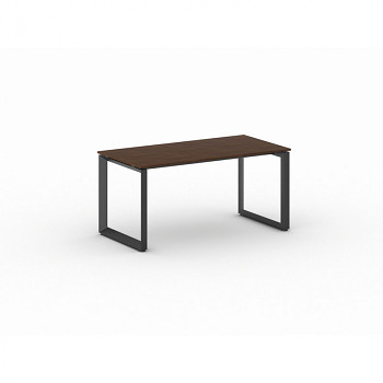 Jednací stůl 1600x 800x 750, ořech, podnož černá, INSPIRE