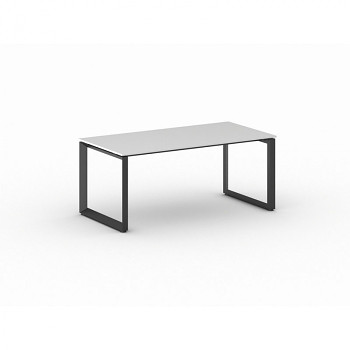 Jednací stůl 1800x 900x 750, bílá, podnož černá, INSPIRE