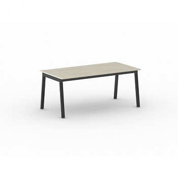Jednací stůl 1800x 900x 750, dub přírodní, podnož černá, BASIC