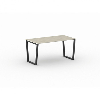 Jednací stůl 1600x 800x 750, dub přírodní, podnož černá, IMPRESS