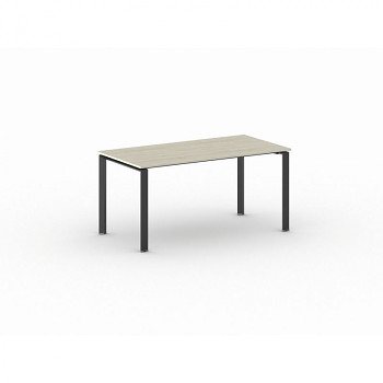 Jednací stůl 1600x 800x 750, dub přírodní, podnož černá, INFINITY