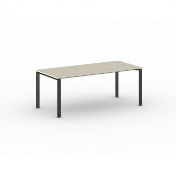 Jednací stůl 2000x 900x 750, dub přírodní, podnož černá, INFINITY