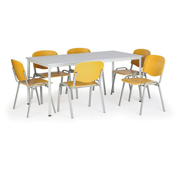 Stůl 1600x800 mm + 6x dřevěná židle buk