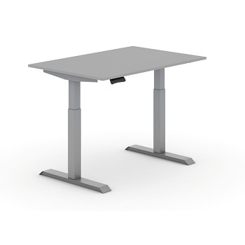 Kancelářský stůl 1200x 800x735-1235 mm, rovný, šedá, podnož šedá, PRIMO