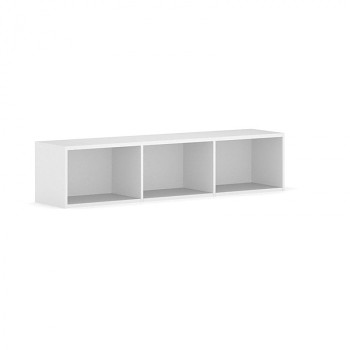 Kancelářská skříň - regál  465x1750x400 mm, bílá, INTEGRO