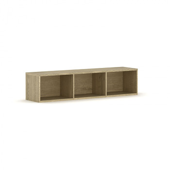 Kancelářská skříň - regál  465x1750x400 mm, dub přírodní, INTEGRO
