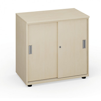 Kancelářská skříň  740x 800x420 mm, dveře zasouvací, bříza, PRIMO