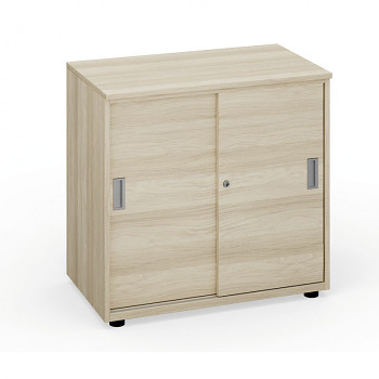 Kancelářská skříň  740x 800x420 mm, dveře zasouvací, dub přírodní, PRIMO