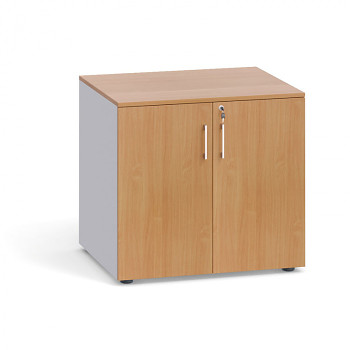 Kancelářská skříň  738x 800x640 mm, šedá/buk, PRIMO