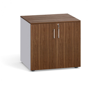 Kancelářská skříň  738x 800x640 mm, šedá/ořech, PRIMO